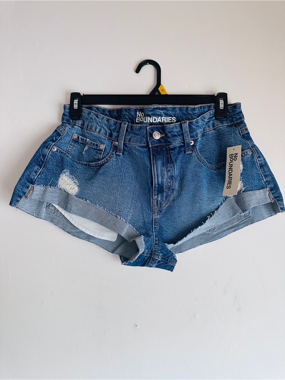 Distressed Denim Shorts - Size 12